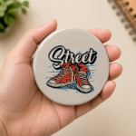 Pin Button Motif Street Size 75mm